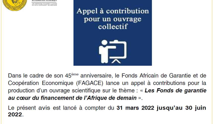 APPEL A CONTRIBUTIONS POUR LA PRODUCTION D’UN OUVRAGE COLLECTIF